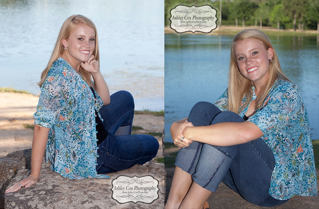 Megan's senior portraits in Katy, Texas at Mayde Creek High School.