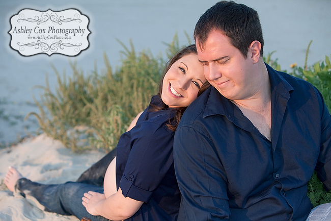 Natalie and Dan Costales maternity portraits on the beach in Galveston.