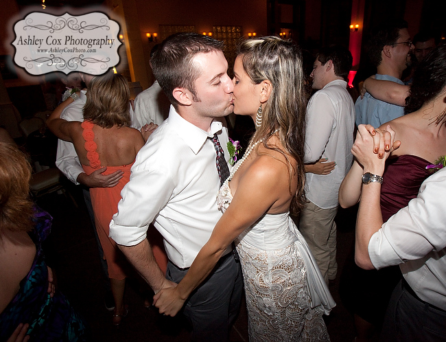 The wedding reception of Amanda and Nathan at The Roof Garden in Galveston.