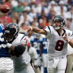 Houston Texans quarterback Matt Schaub throws a pass in the third quarter of a football game against the Indianapolis Colts on Sunday afternoon September 12, 2010 at Reliant Stadium in Houston. The Texans defeated the Colts 34-24 in the season opener.