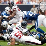 Houston Texans running back Arian Foster scores a touchdown in the third quarter of a football game against the Indianapolis Colts on Sunday afternoon September 12, 2010 at Reliant Stadium in Houston. The Texans defeated the Colts 34-24 in the season opener.