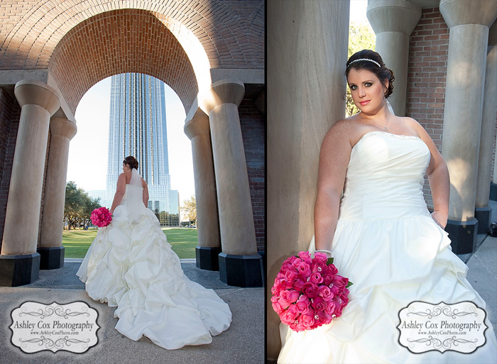 Katie's bridal portraits at the Waterwall in Houston.